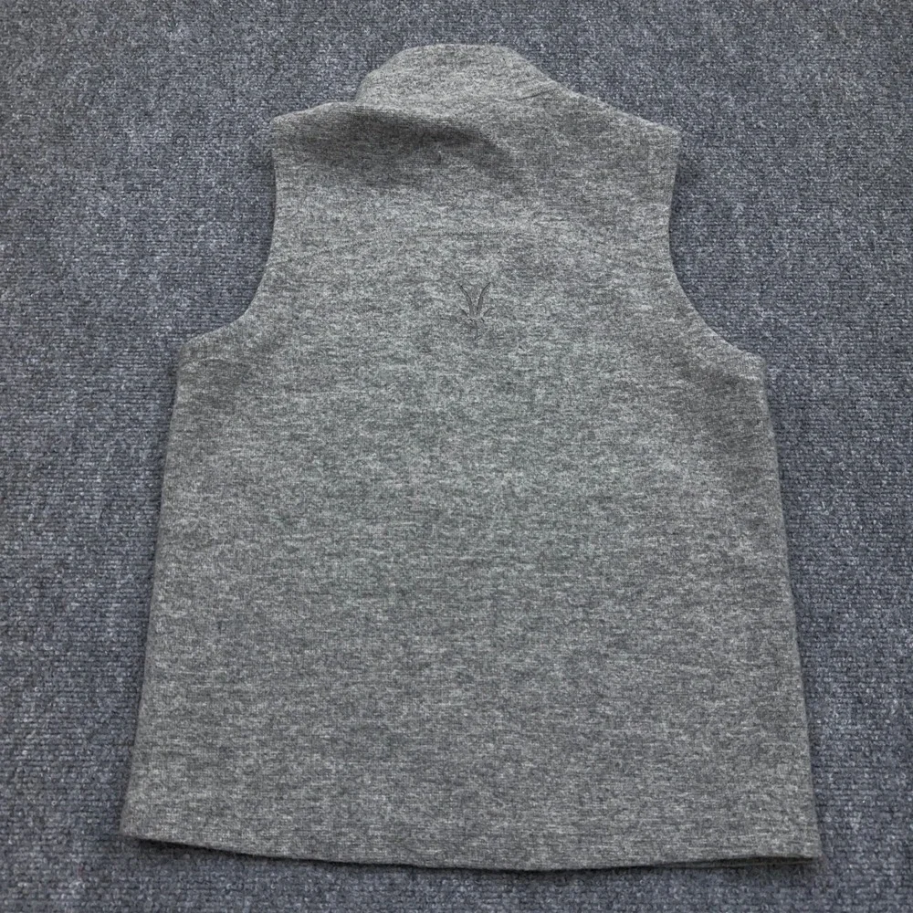 Ibex Scout Vest Men's Small Gray Zque Merino Wool Full Zip Mock Neck Made in USA